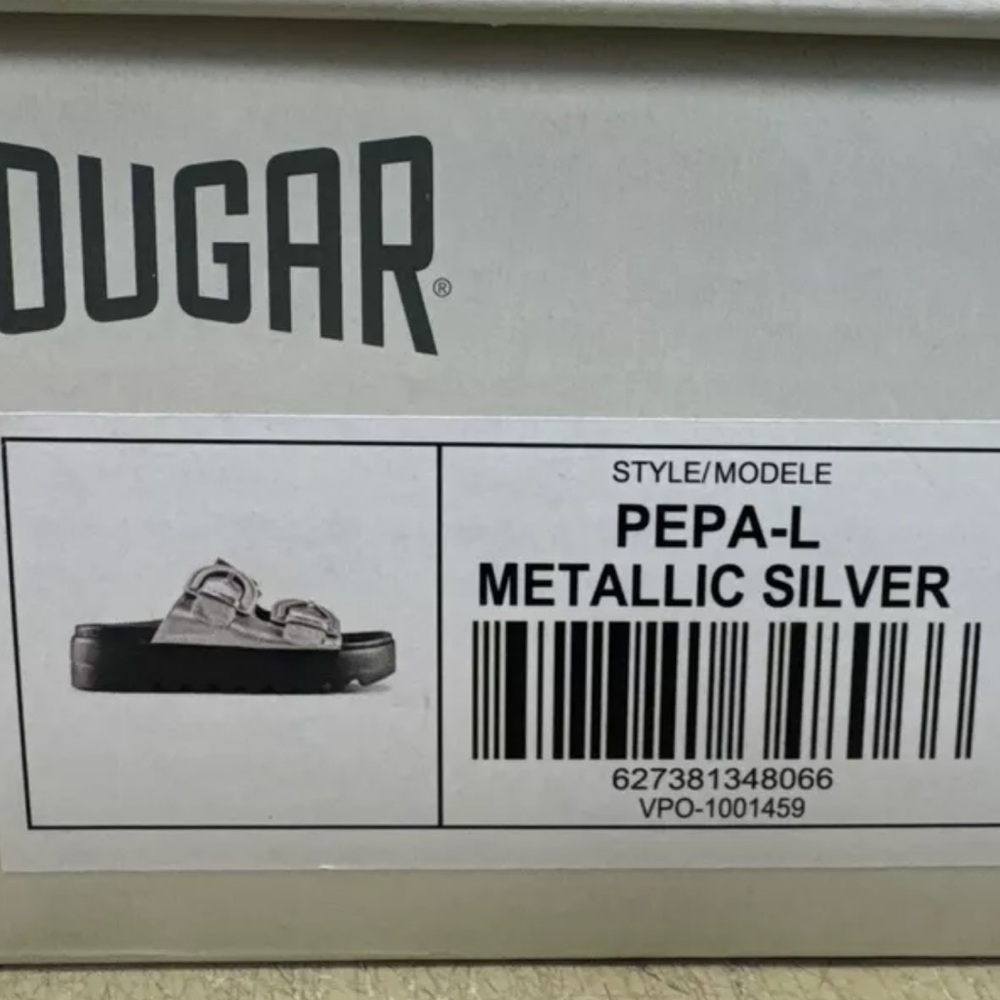Cougar Pepa Platform Sandal NWOT Silver Metallic - Picture 6 of 7